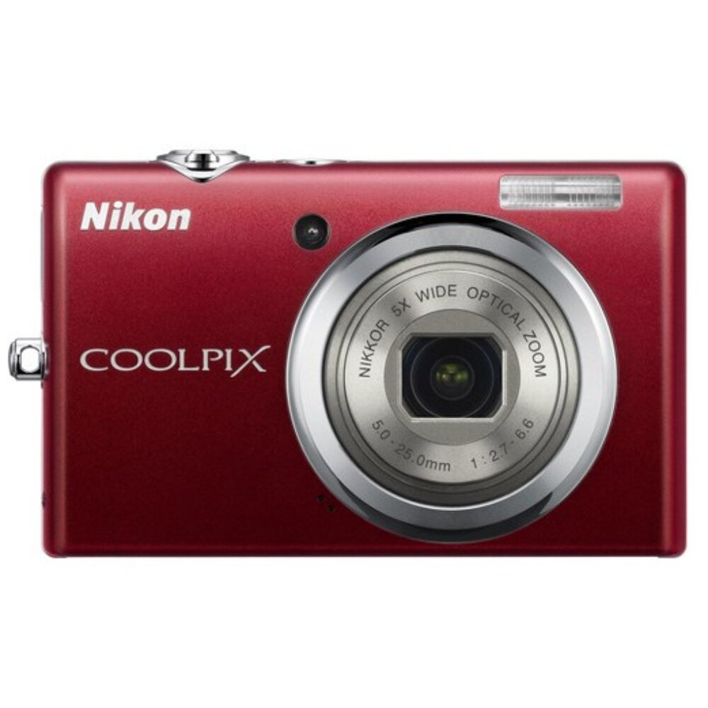 Nikon Coolpix S570 Red 12.0MP Zoom Digital Camera Bundle